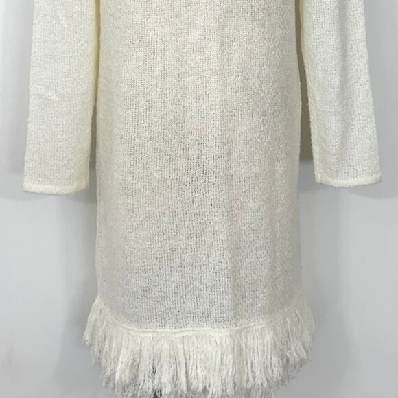 Lilly Pulitzer Yana Long Cardigan Sweater Open-Front Fringe in Coconut L NWT - Picture 7 of 10